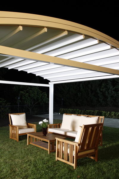Garden Controlled either at the touch of a button by a motor (electronic) or by a hand-crank system, you extend your retractable awning when you need the shade.